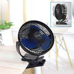 Clip on Fan Battery Operated, 8 Inch 10000mAh Rechargeable Fan for Baby, 4 Speeds & 10W Fast Charging, Portable Cooling USB Fan for Baby Stroller Golf Cart Car Gym Treadmill,2 in 1 Desk&Clip Fan-F35