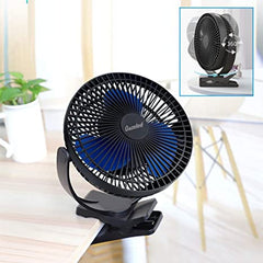 Clip on Fan Battery Operated, 8 Inch 10000mAh Rechargeable Fan for Baby, 4 Speeds & 10W Fast Charging, Portable Cooling USB Fan for Baby Stroller Golf Cart Car Gym Treadmill,2 in 1 Desk&Clip Fan-F36